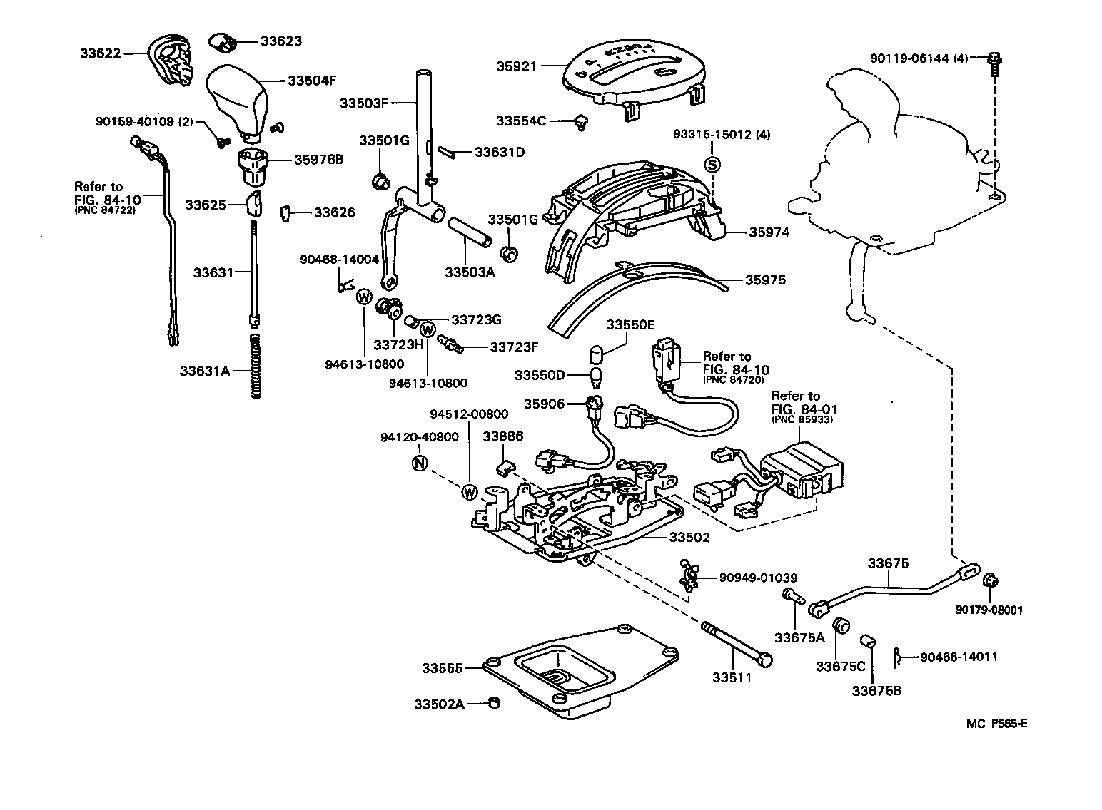 33530-14441 LEVER ASSY, SHIFT (FOR FLOOR SHIFT) product image