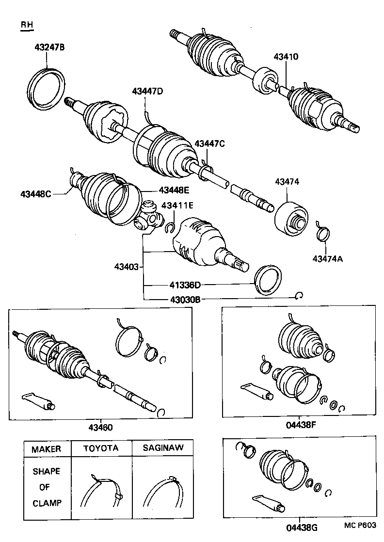 43047-02050 JOINT SET, FRONT AXLE INBOARD, RH product image