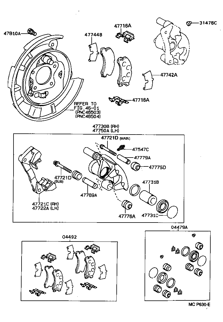 04492-20090 PAD KIT, DISC BRAKE, REAR product image