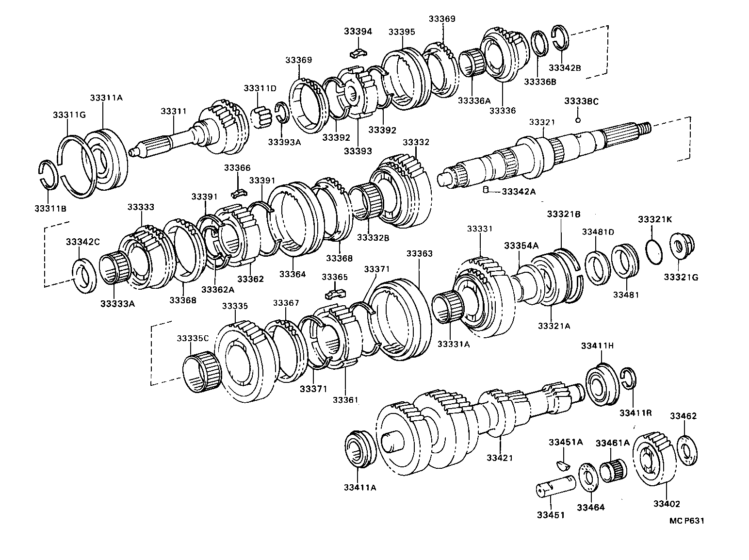 33335-36120 GEAR, 1ST product image