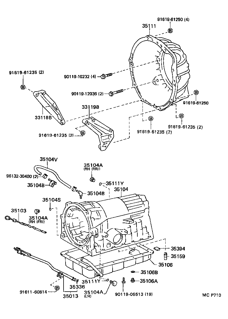 35013-35220 TUBE SUB-ASSY, TRANSMISSION OIL FILLER product image