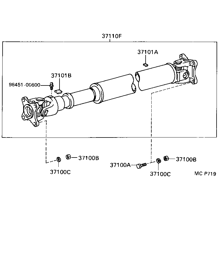 37302-0W010 YOKE SUB-ASSY, UNIVERSAL JOINT SLEEVE product image