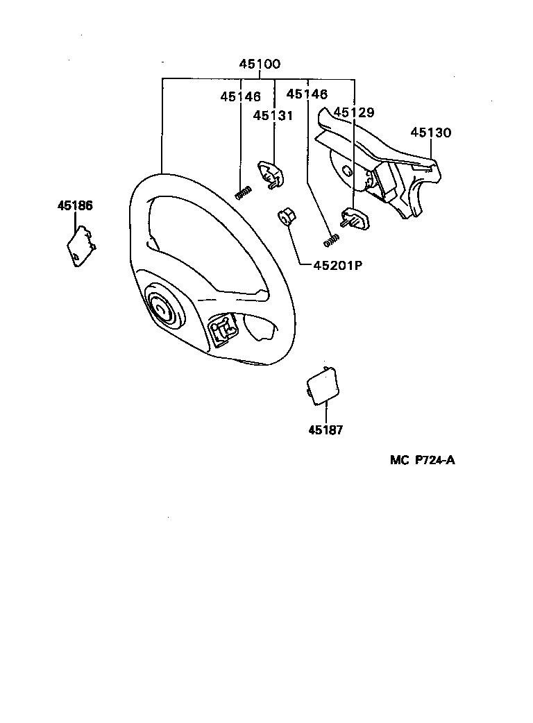 45100-12631-C0 WHEEL ASSY, STEERING product image