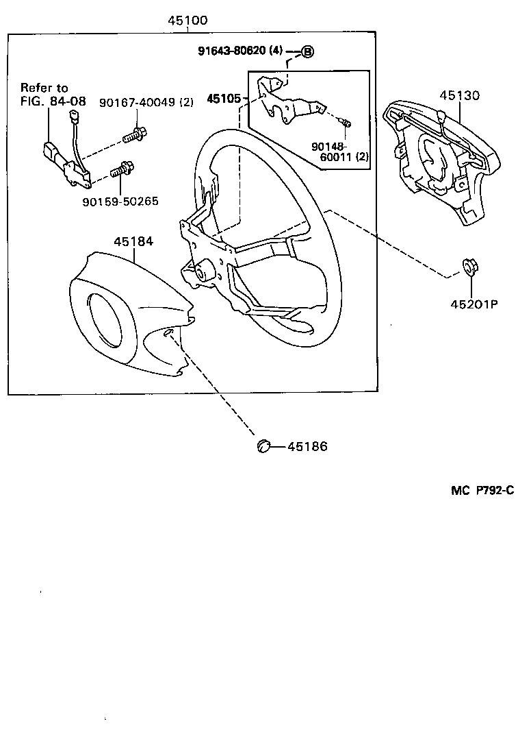 45100-28131-B0 WHEEL ASSY, STEERING product image