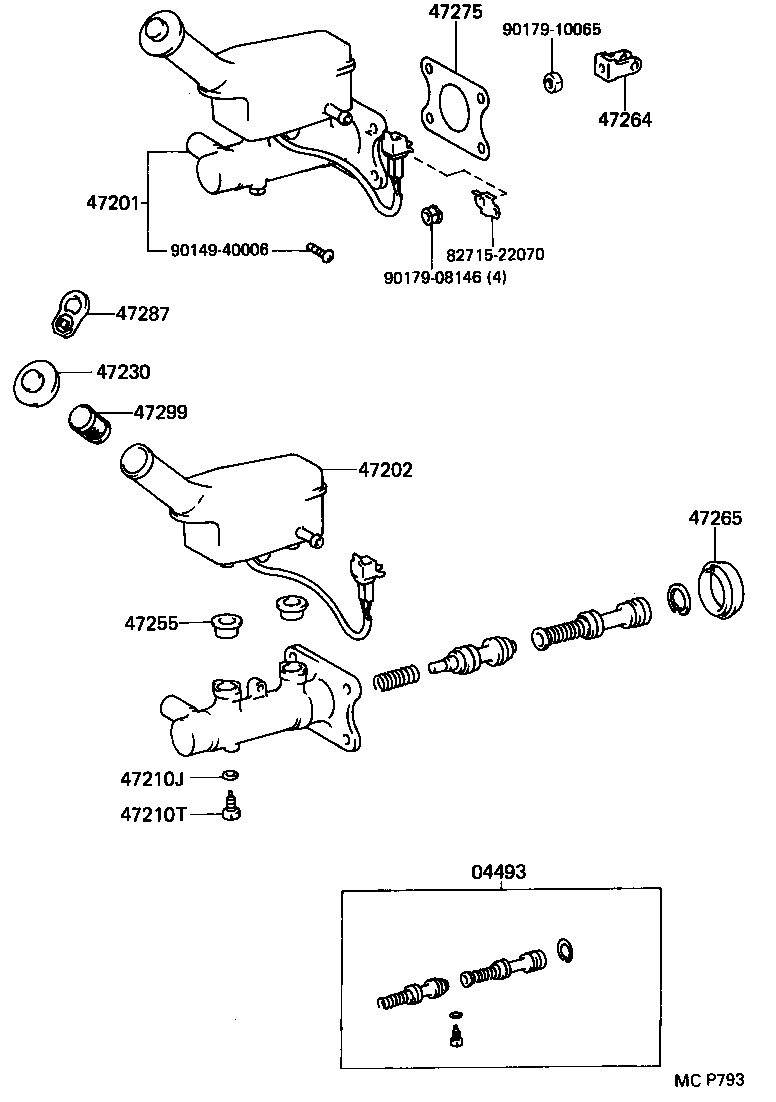 04493-30232 CYLINDER KIT, BRAKE MASTER product image