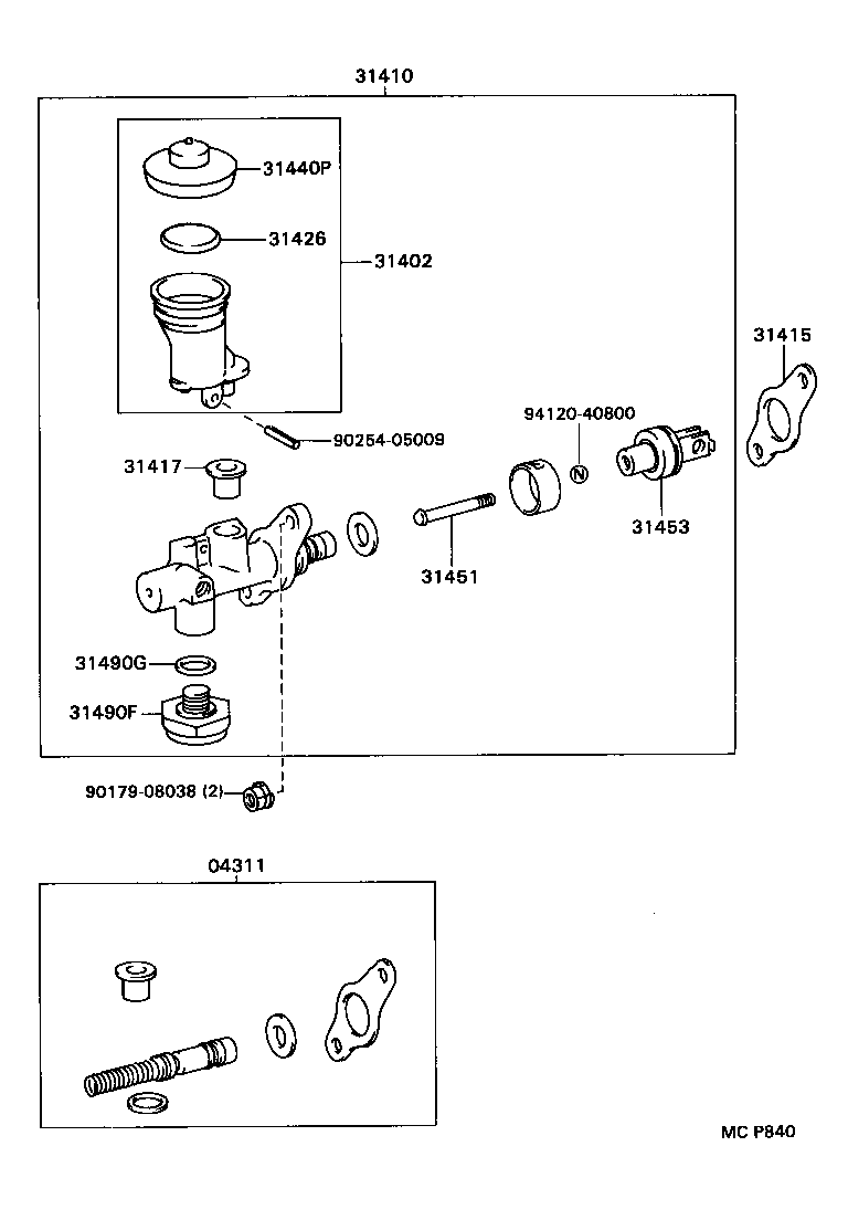 31402-35100 RESERVOIR SUB-ASSY, CLUTCH MASTER CYLINDER product image