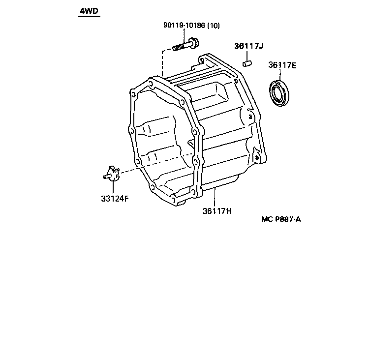 33182-26010 GASKET, EXTENSION HOUSING COVER(MTM) product image
