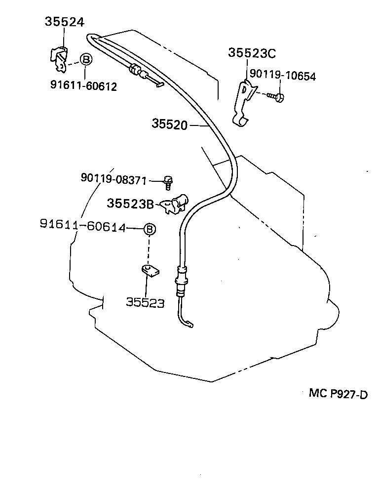 35520-20490 CABLE ASSY, THROTTLE product image