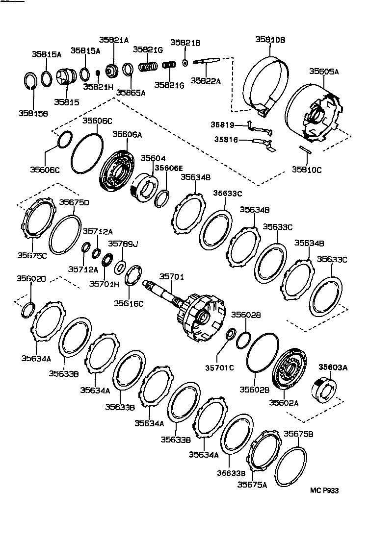 35633-33070 DISC, CLUTCH (FOR DIRECT MULTIPLE DISC CLUTCH) product image