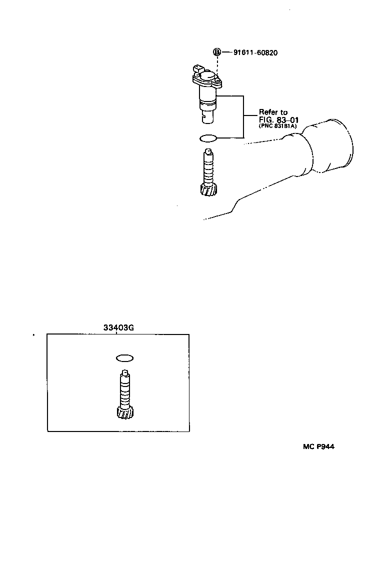 33403-69175 GEAR SUB-ASSY, SPEEDOMETER DRIVEN (ATM) product image