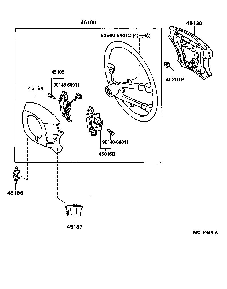 45105-26080 PLATE SUB-ASSY, HORN BUTTON CONTACT, NO.1 product image