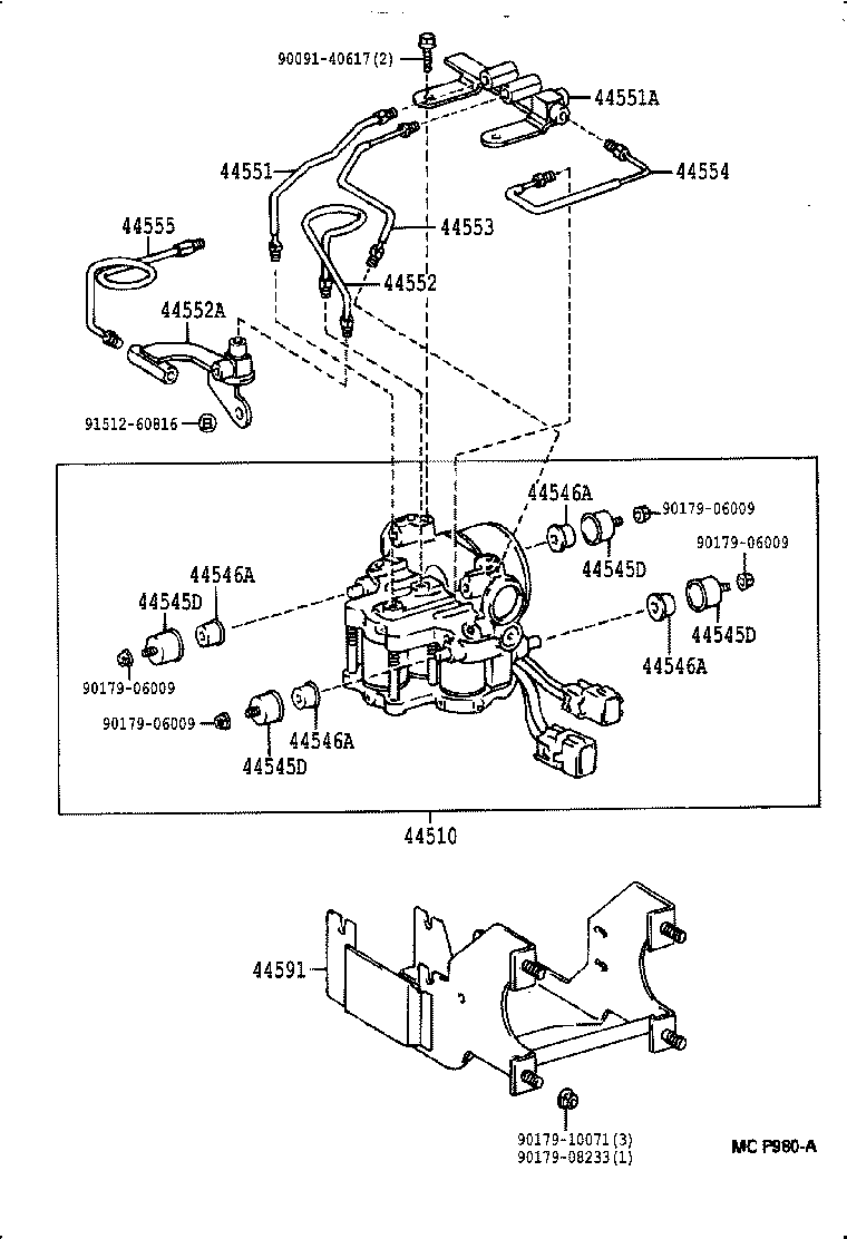 44553-36010 TUBE, BRAKE ACTUATOR, NO.3 product image