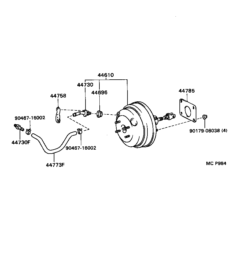 44773-34020 HOSE, UNION TO CHECK VALVE product image
