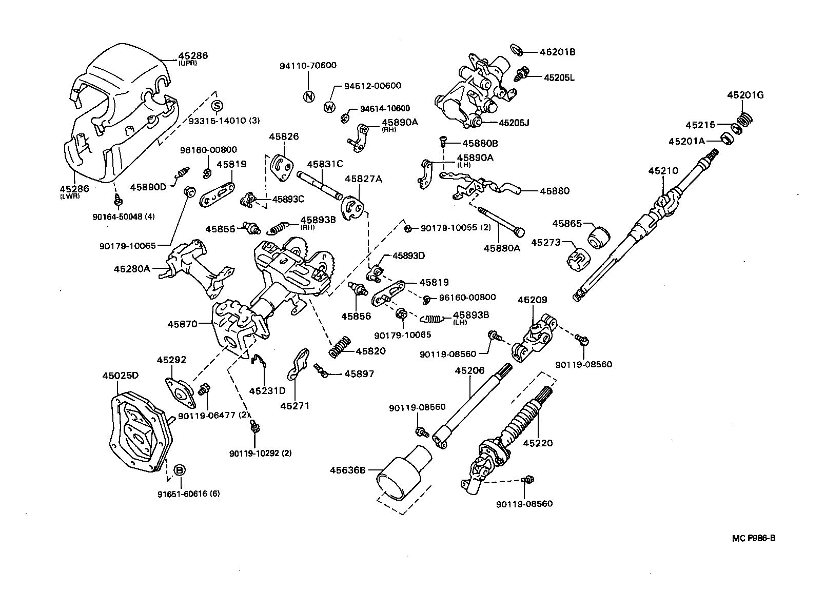 45280-34010 BRACKET ASSY, STEERING COLUMN, UPPER product image