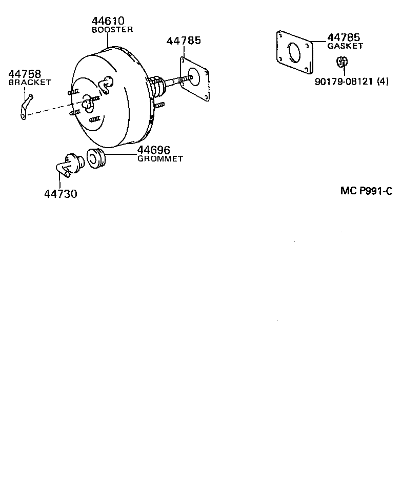 44610-30780 BOOSTER ASSY, BRAKE product image