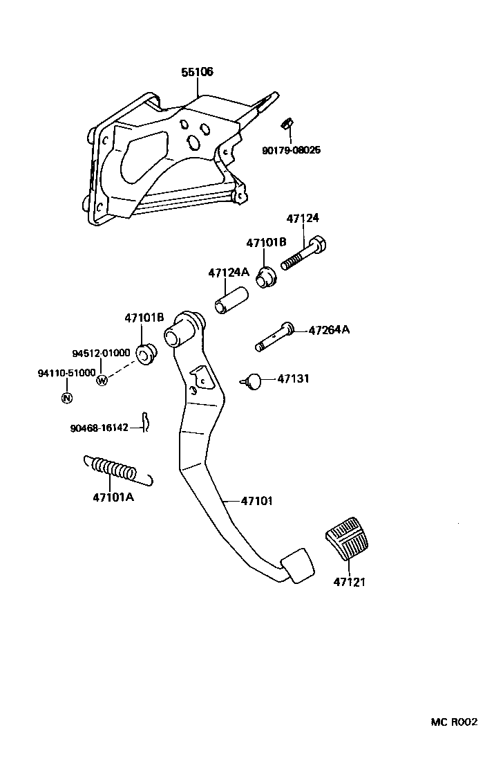 90507-16016 SPRING(FOR BRAKE PEDAL RETURN) product image