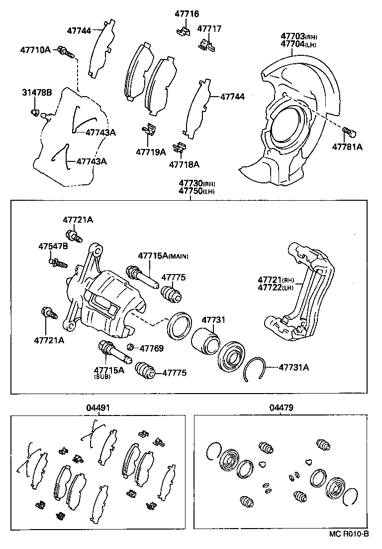47748-14080 SPRING, ANTI-RATTLE, NO.2(FOR FRONT DISC BRAKE) product image