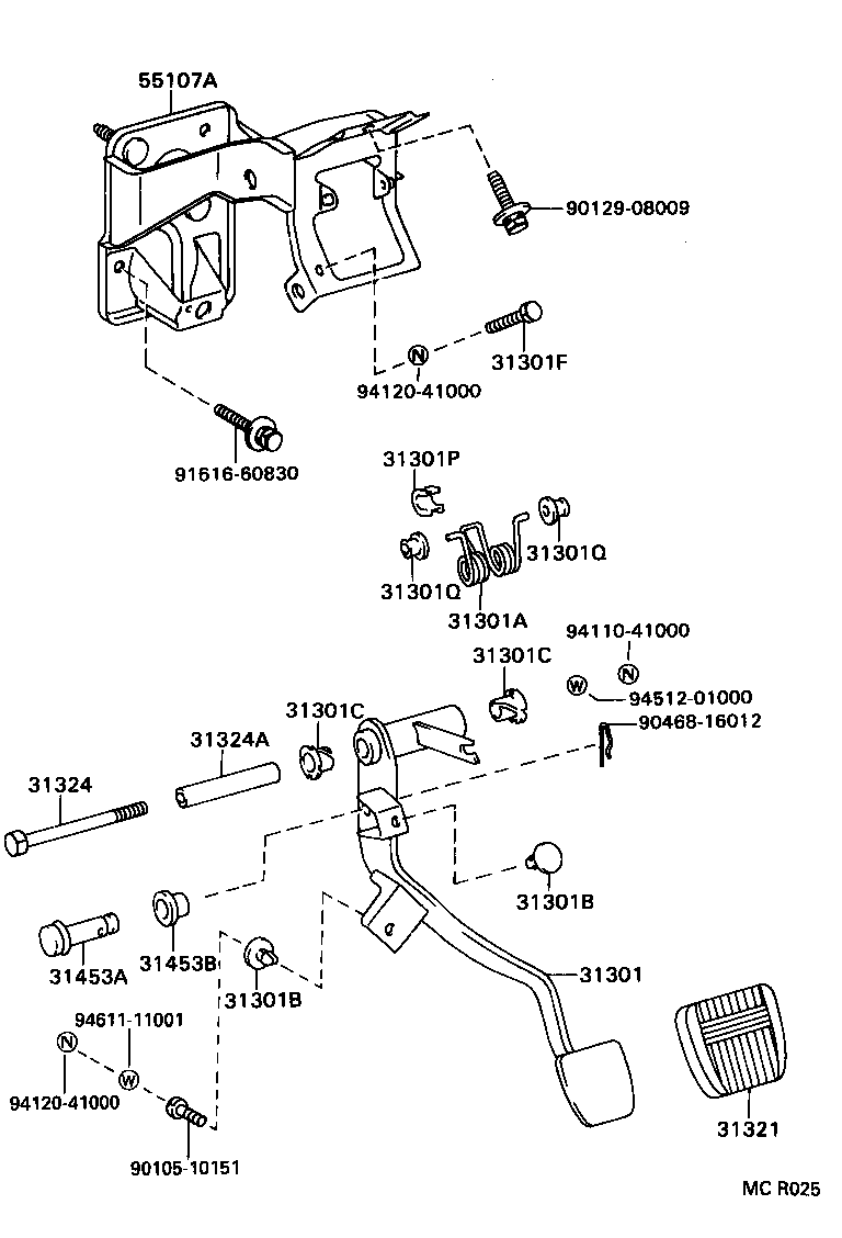 31310-34010 PEDAL SUB-ASSY, CLUTCH product image