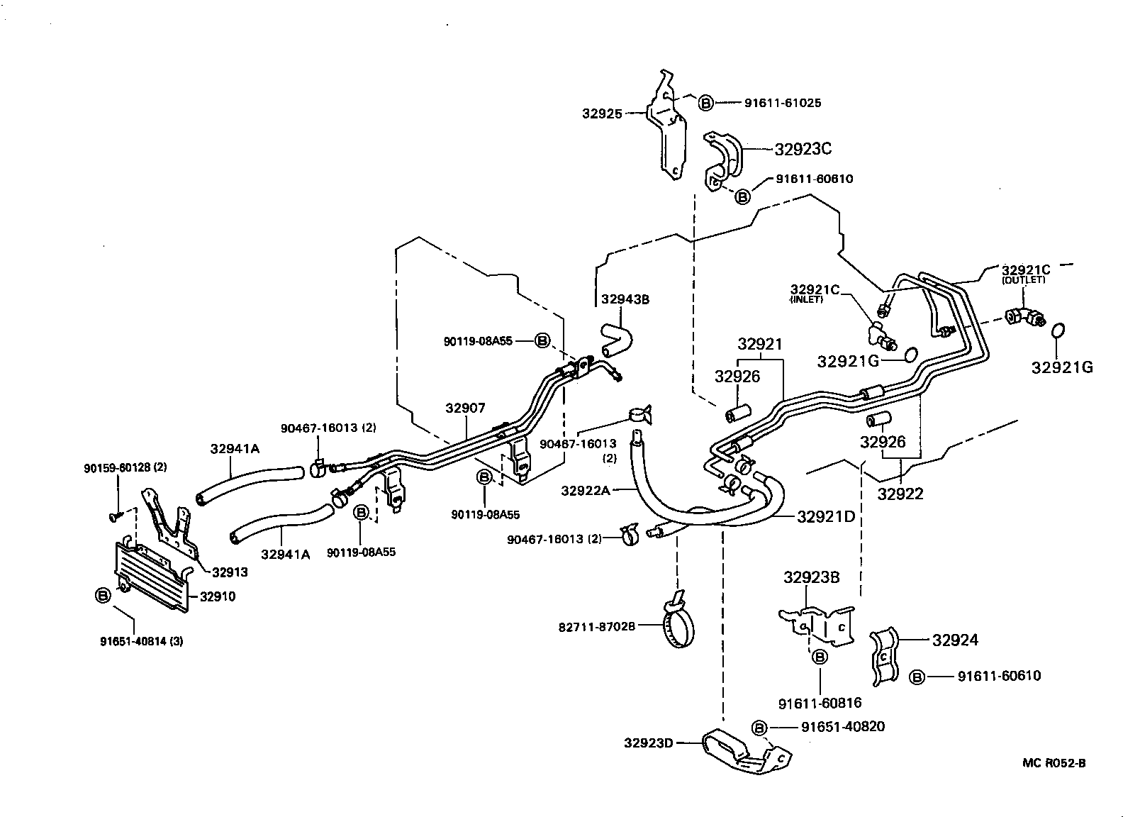 32941-28141 HOSE(FOR OIL COOLER INLET) product image