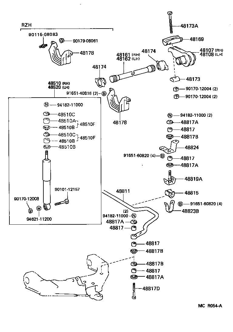 48811-26180 BAR, STABILIZER, FRONT product image
