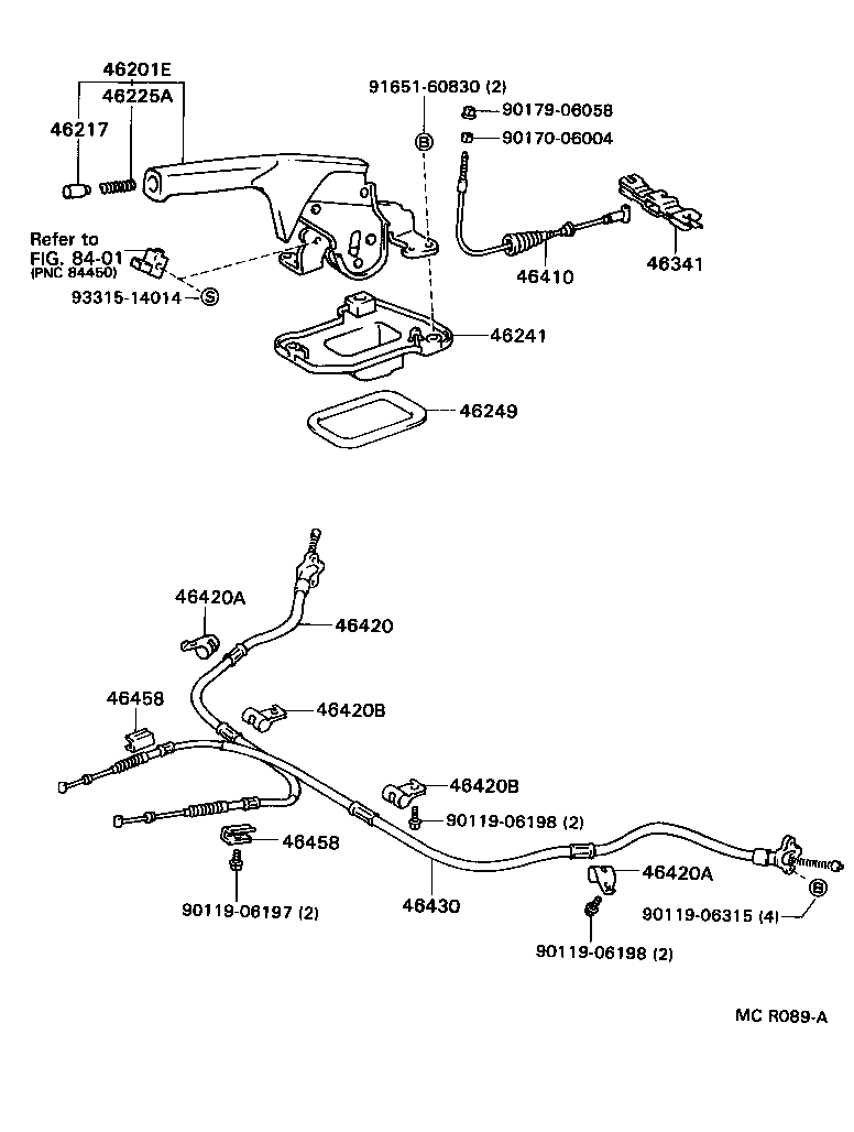 46503-20050 PLATE SUB-ASSY, PARKING BRAKE, RH product image