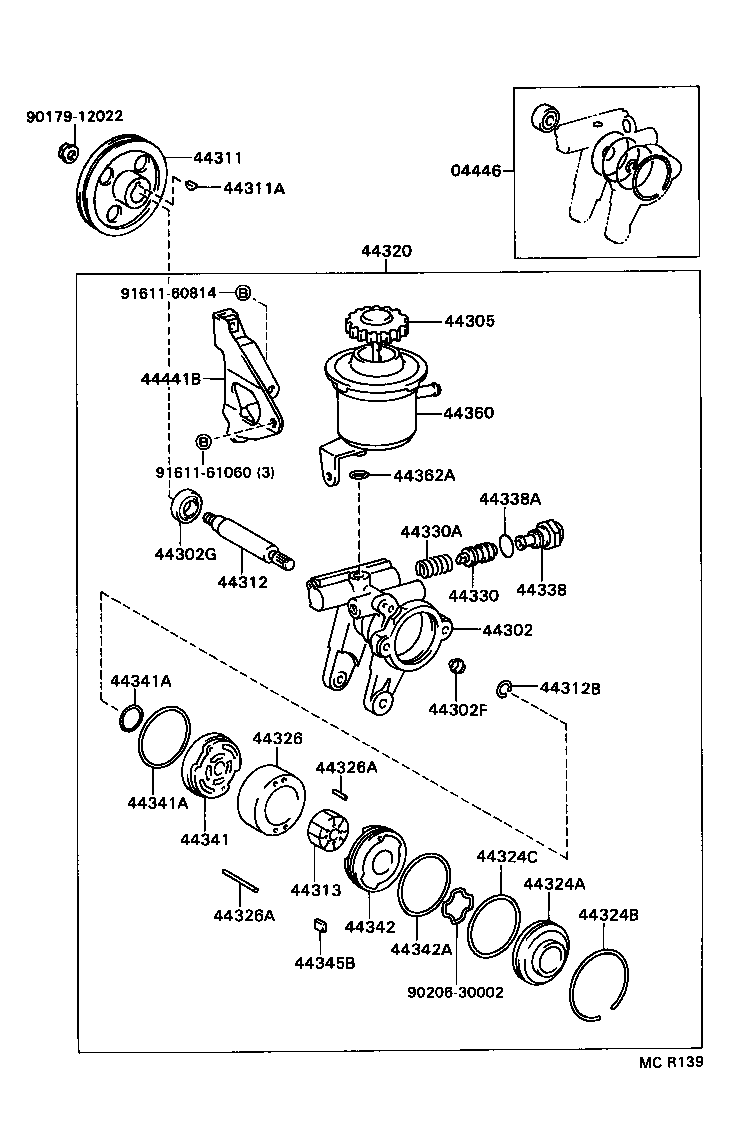 44306-20071 RESERVOIR ASSY, VANE PUMP OIL product image