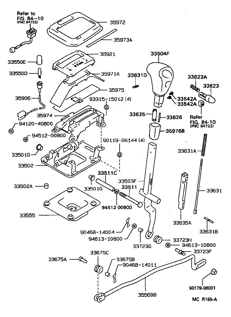 33530-22260 LEVER ASSY, SHIFT (FOR FLOOR SHIFT) product image