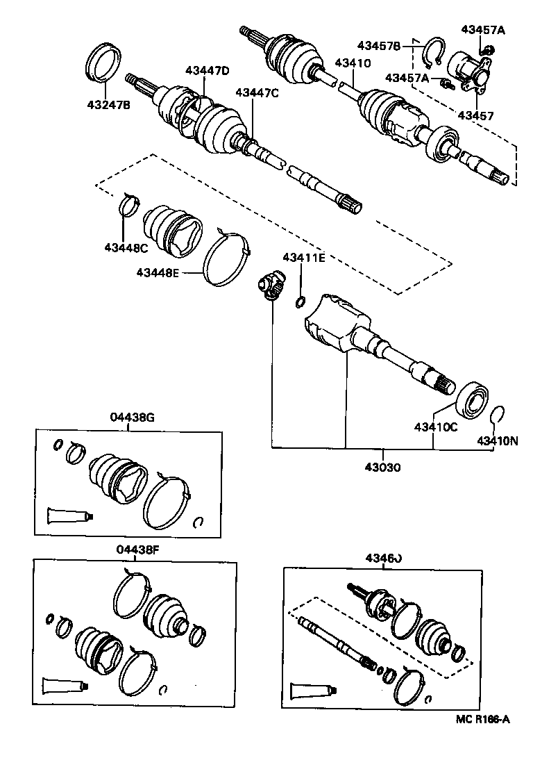 43040-30010 JOINT ASSY, FRONT DRIVE INBOARD, LH product image