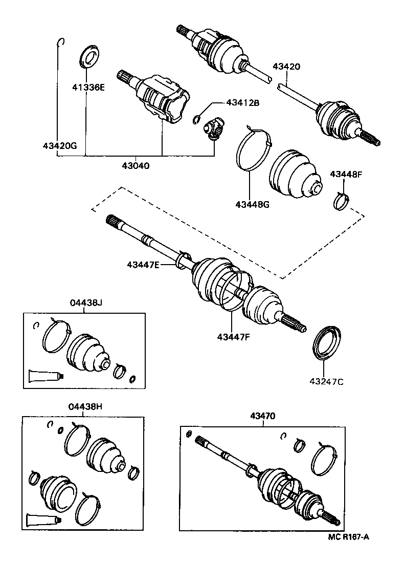 43040-30010 JOINT ASSY, FRONT DRIVE INBOARD, LH product image