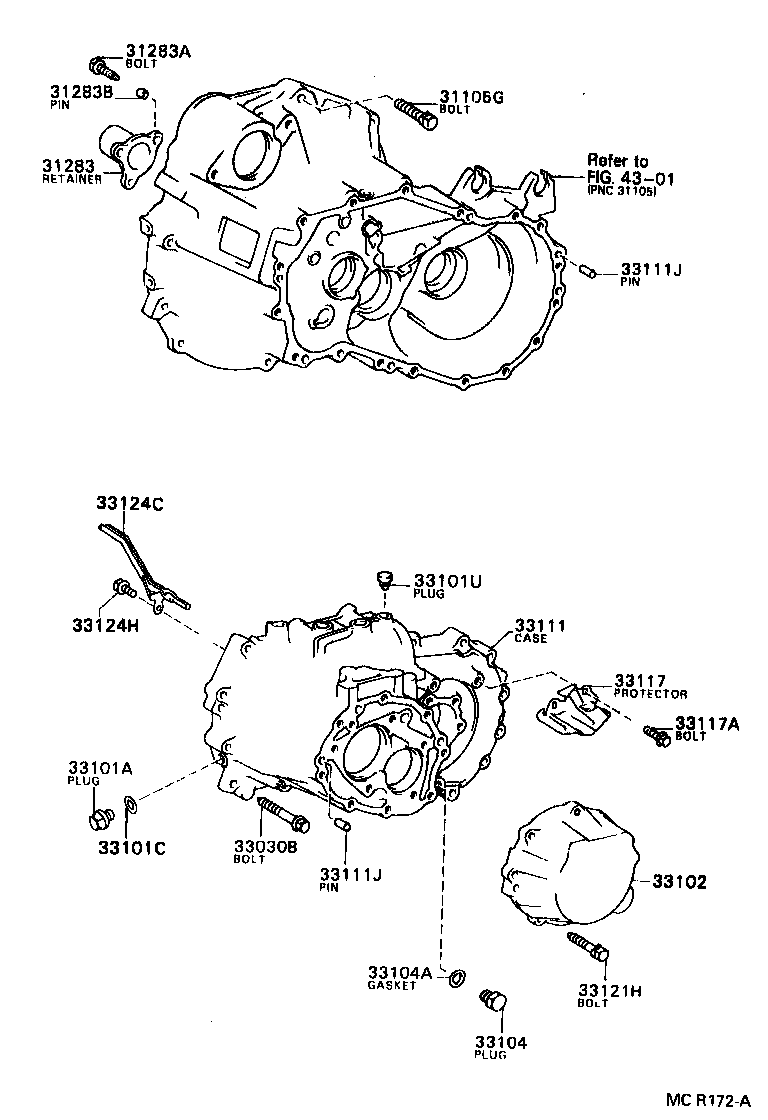 33101-12170 CASE, MANUAL TRANSMISSION product image