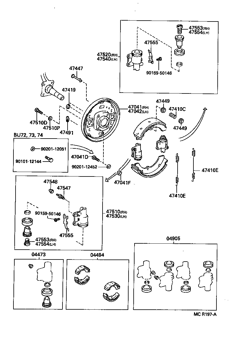 90201-12452 NUT(FOR BACKING PLATE TO STEERING KNUCKLE SETTING) product image