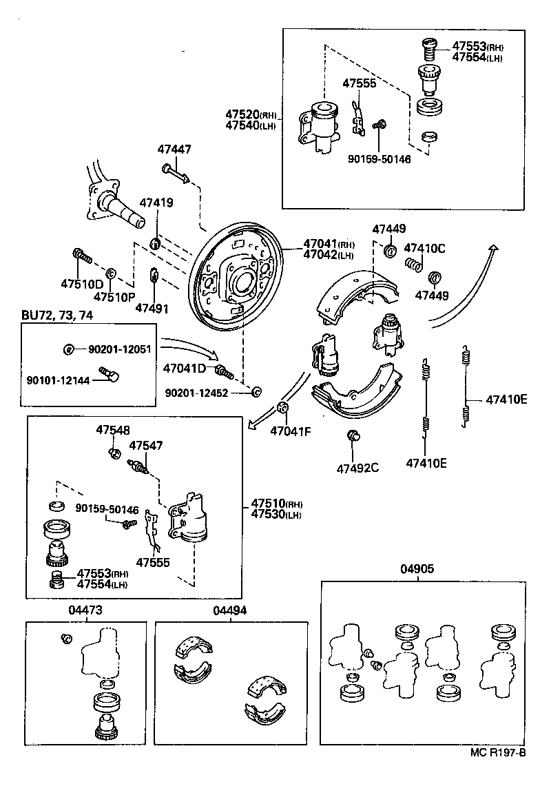 47540-36161 CYLINDER ASSY, FRONT WHEEL BRAKE, LH(FOR REAR OR LOWER) product image