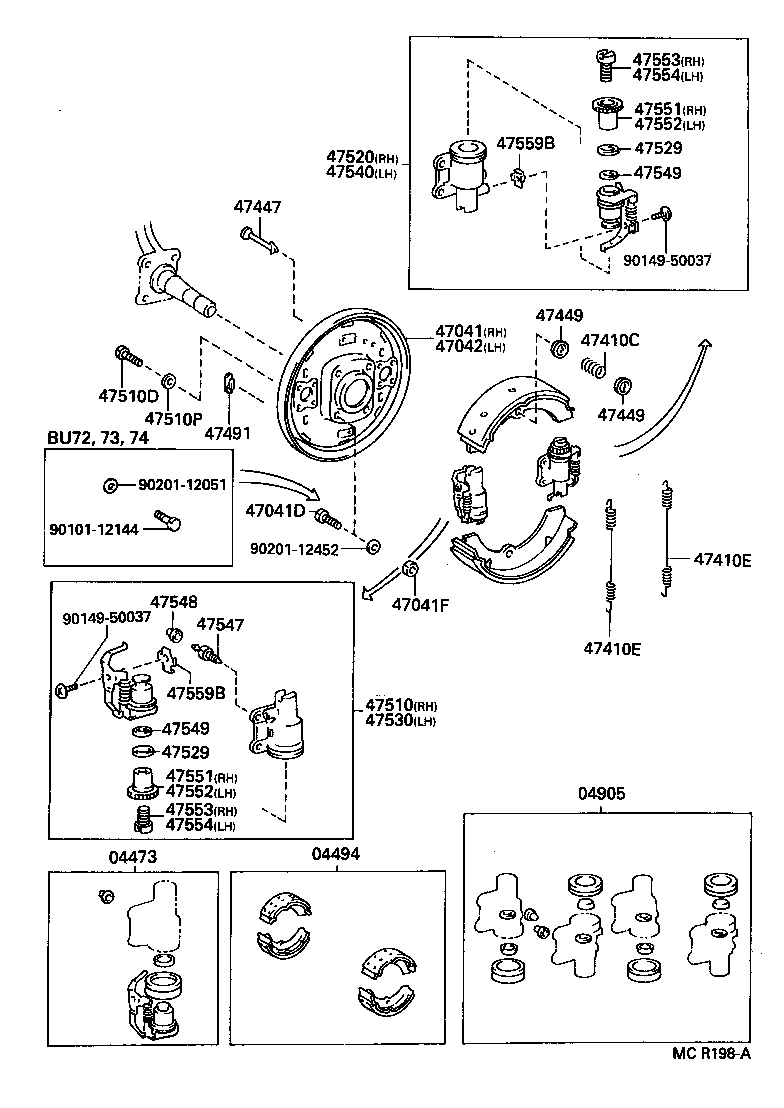 90201-12452 NUT(FOR BACKING PLATE TO STEERING KNUCKLE SETTING) product image
