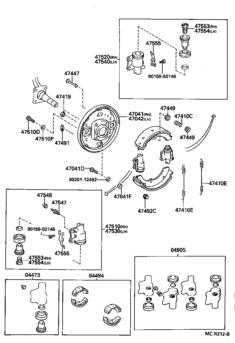 47540-36101 CYLINDER ASSY, FRONT WHEEL BRAKE, LH(FOR REAR OR LOWER) product image