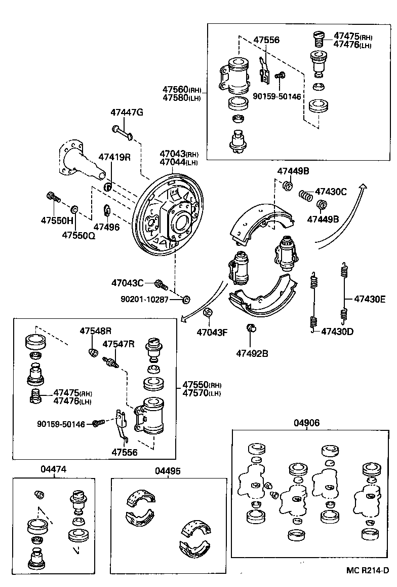 04474-36120 CYLINDER KIT, REAR WHEEL product image