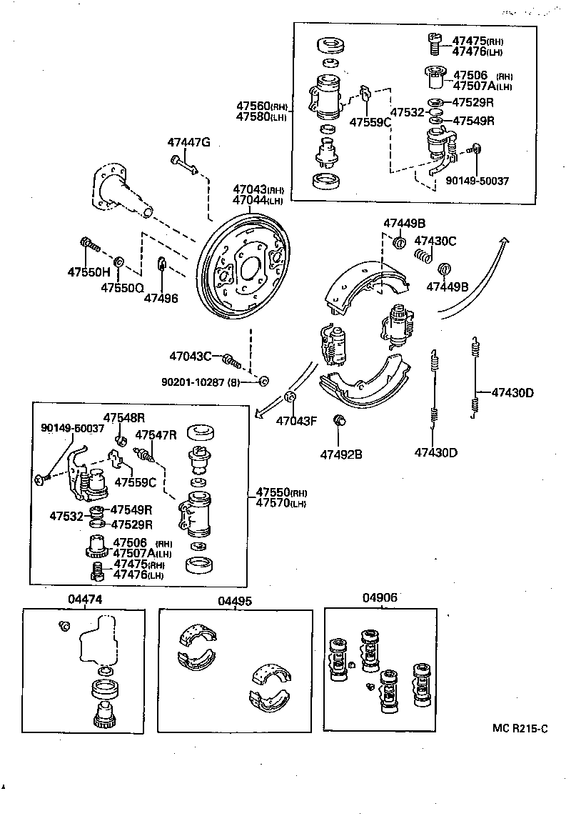 47550-36070 CYLINDER ASSY, REAR WHEEL BRAKE(FOR RH, FRONT OR UPPER) product image