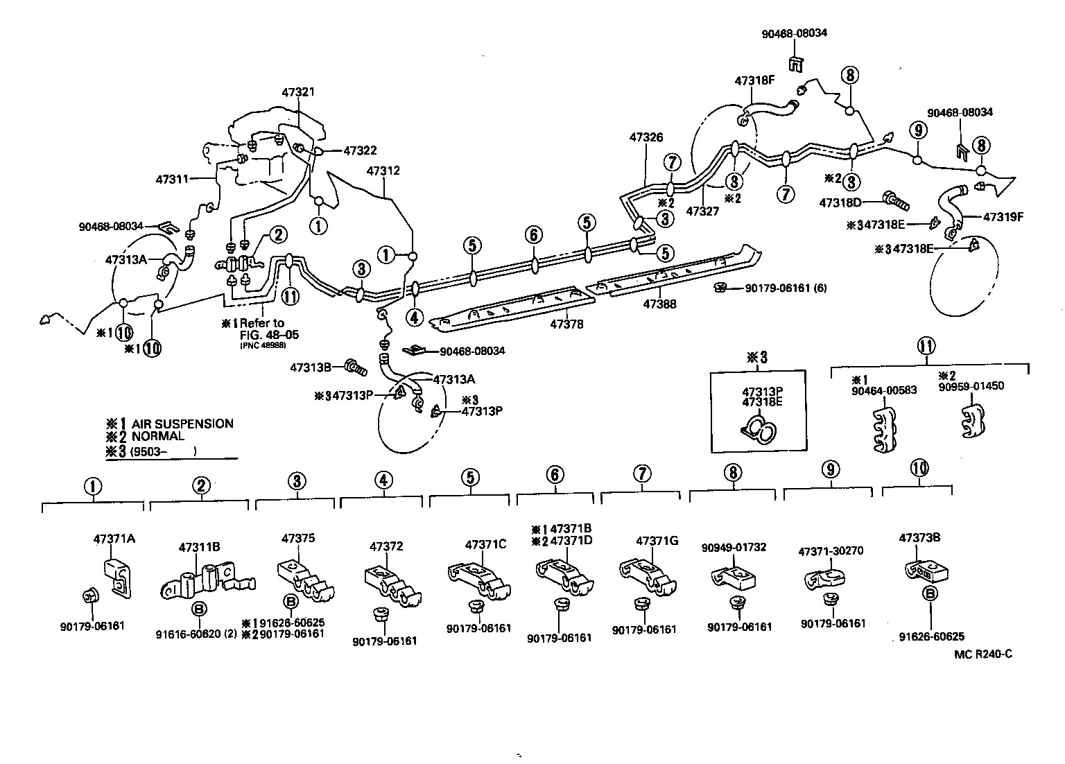 44554-30010 TUBE, BRAKE ACTUATOR, NO.4 product image