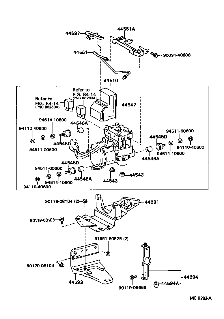 44553-17010 TUBE, BRAKE ACTUATOR, NO.3 product image