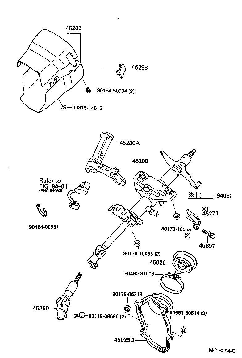 45025-05030 COVER SUB-ASSY, STEERING COLUMN HOLE, NO.1 product image