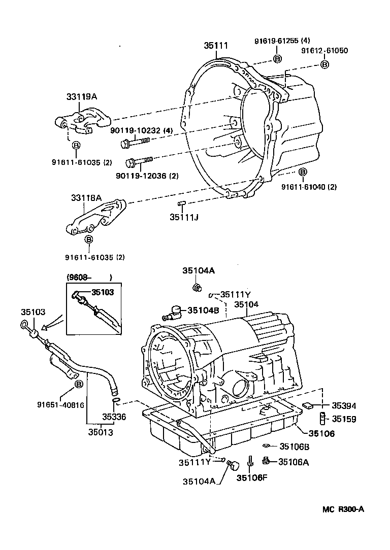 Toyota 35013-28060 TUBE SUB-ASSY, TRANSMISSION OIL FILLER