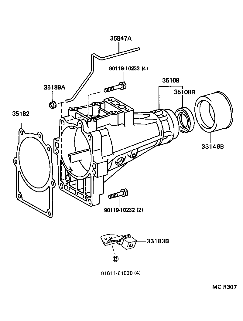 35015-26020 ADAPTER SUB-ASSY, TRANSMISSION CASE product image