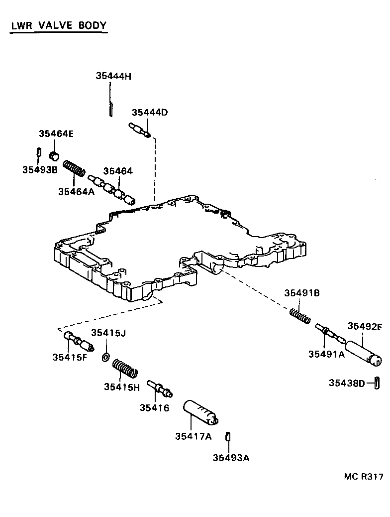 35432-28050 PLATE, VALVE BODY, NO.1 product image