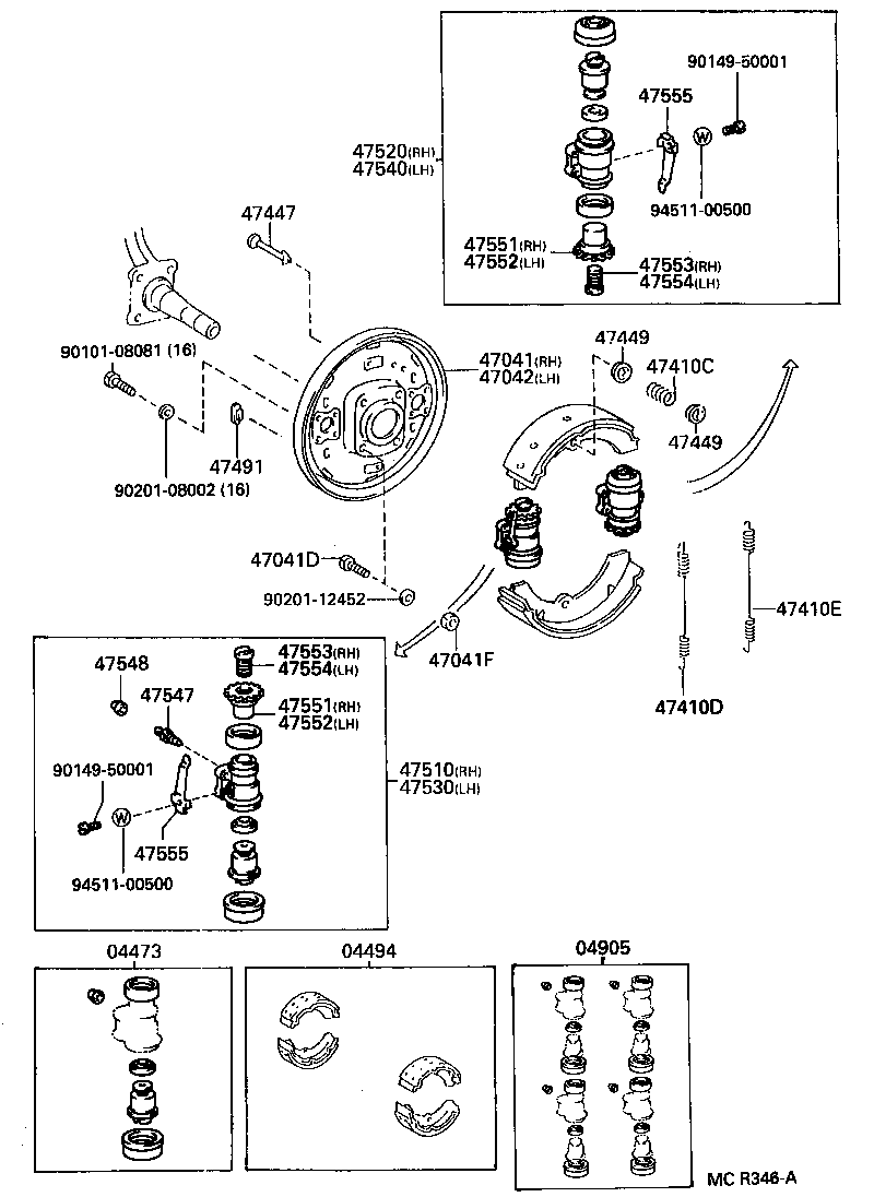 04494-25060 SHOE KIT, FRONT BRAKE product image