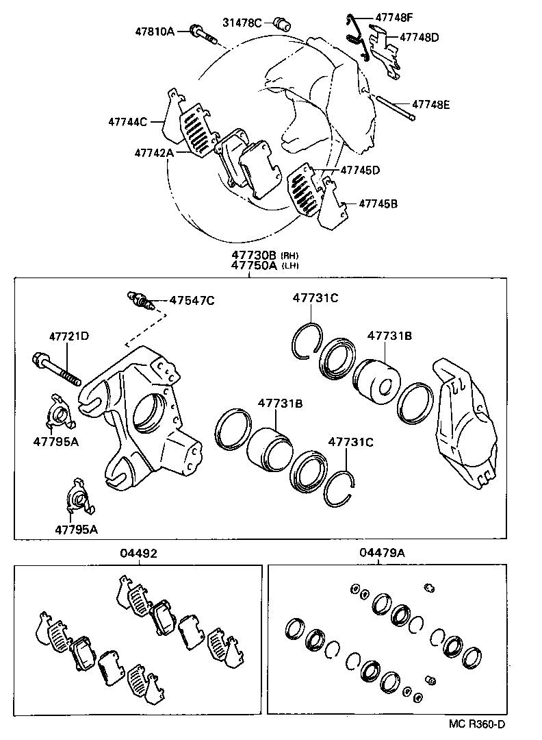 47748-14090 SPRING, ANTI-RATTLE, NO.1(FOR REAR DISC BRAKE) product image