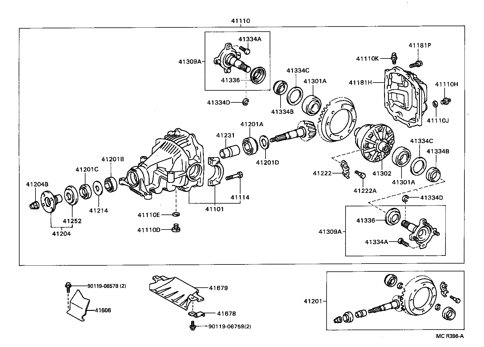 41201-80069 FINAL GEAR KIT, DIFFERENTIAL, REAR product image