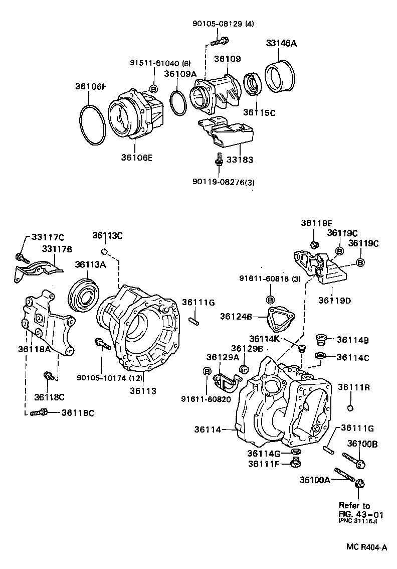 90105-10216 BOLT (FOR TRANSFER OIL RECEIVER NO.1) product image