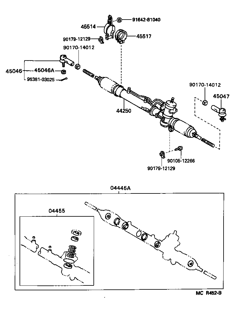 Toyota 44250-42060 GEAR ASSY, POWER STEERING(FOR RACK & PINION)