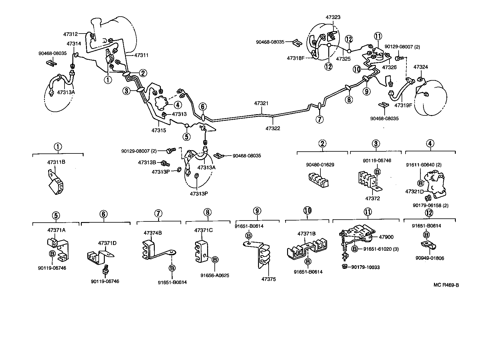 44545-06010 HOLDER, BRAKE ACTUATOR BOLT product image