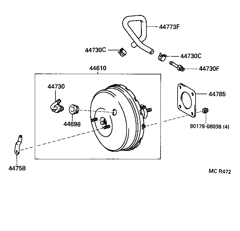 44610-32600 BOOSTER ASSY, BRAKE product image