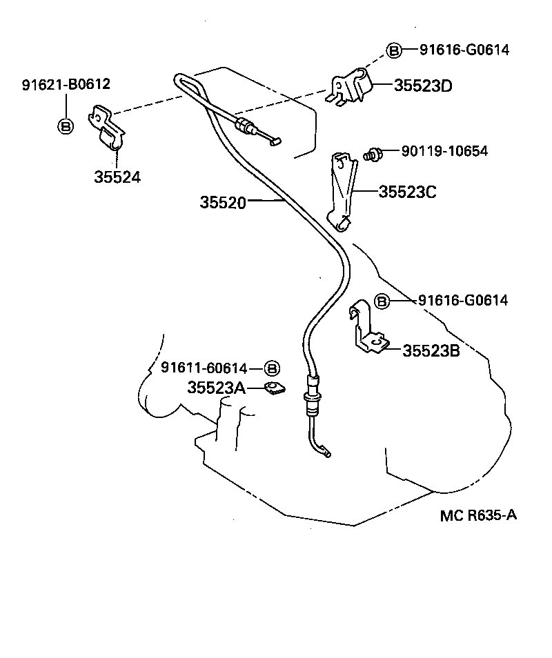 35520-32150 CABLE ASSY, THROTTLE product image